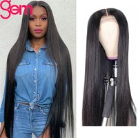 straight lace front human hair wigs for women gem hair 13x6 hd lace frontal wig 4x4 long malaysian straight lace closure wig