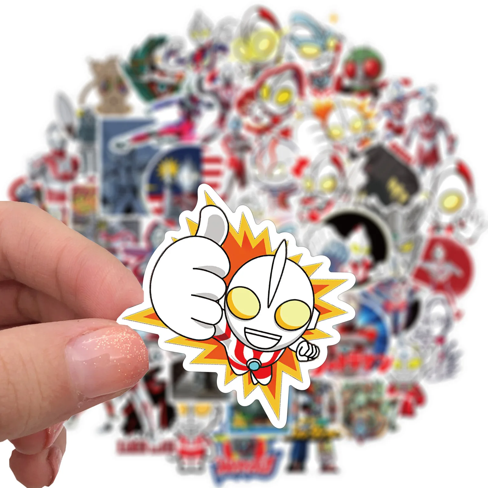 

50 Unique Cartoon Ultraman Cute Little Monsters Q Version Stickers Laptop Water Cup Cart Baby Scooter Balance Car Stickers