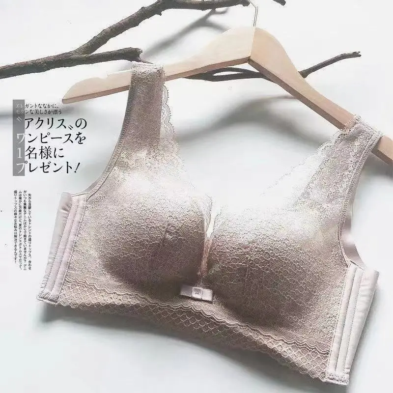 

One Piece Sexy Underwear Sexy Women Seamless Plus Size Bra Rayon Four Hooks Eye Back Closure Non-wired Cup