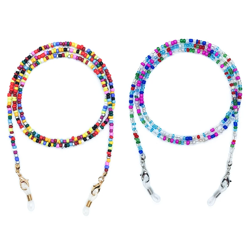 

Bohemian Colorful Beads Spectacle Lanyard Sunglasses Chain Mask Lanyard Anti Slip Women's Neck Chain For Eyeglass Accessories