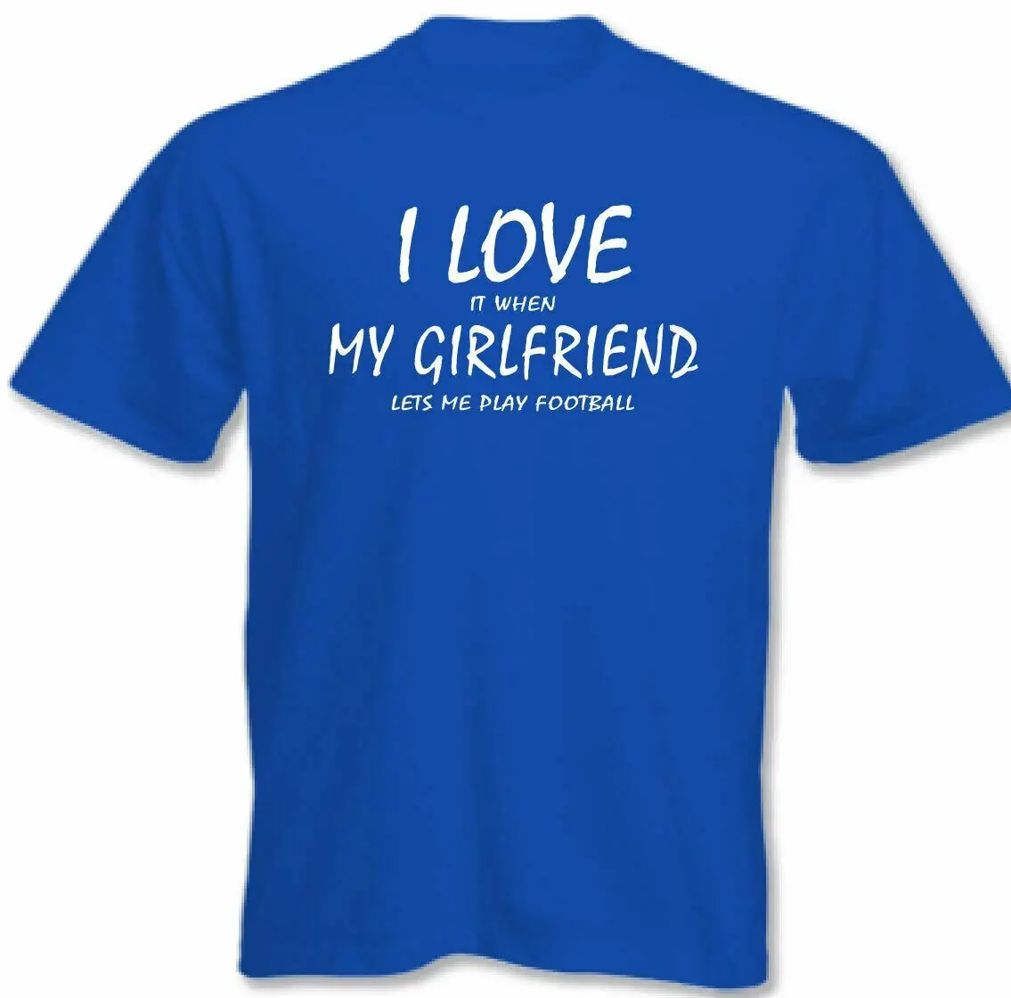 Футбол Футболка I Love My Girlfriend мужские забавные|Мужские футболки| |