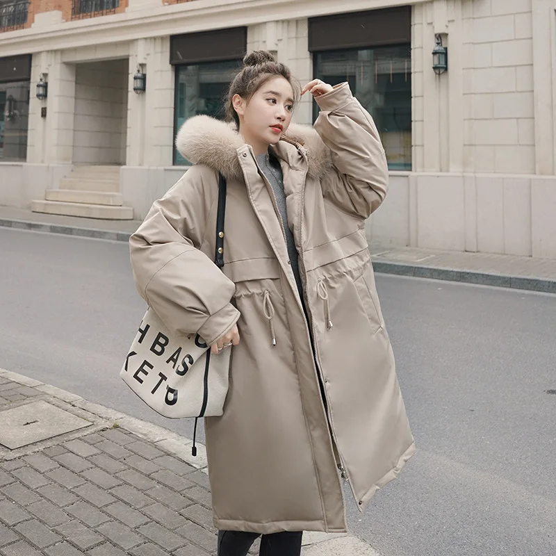 Parker Cotton Jacket Female Korean Version Loose Hong Kong Style Thick Cotton Coat Ins Windbreaker Tide Down Jacket Jacket