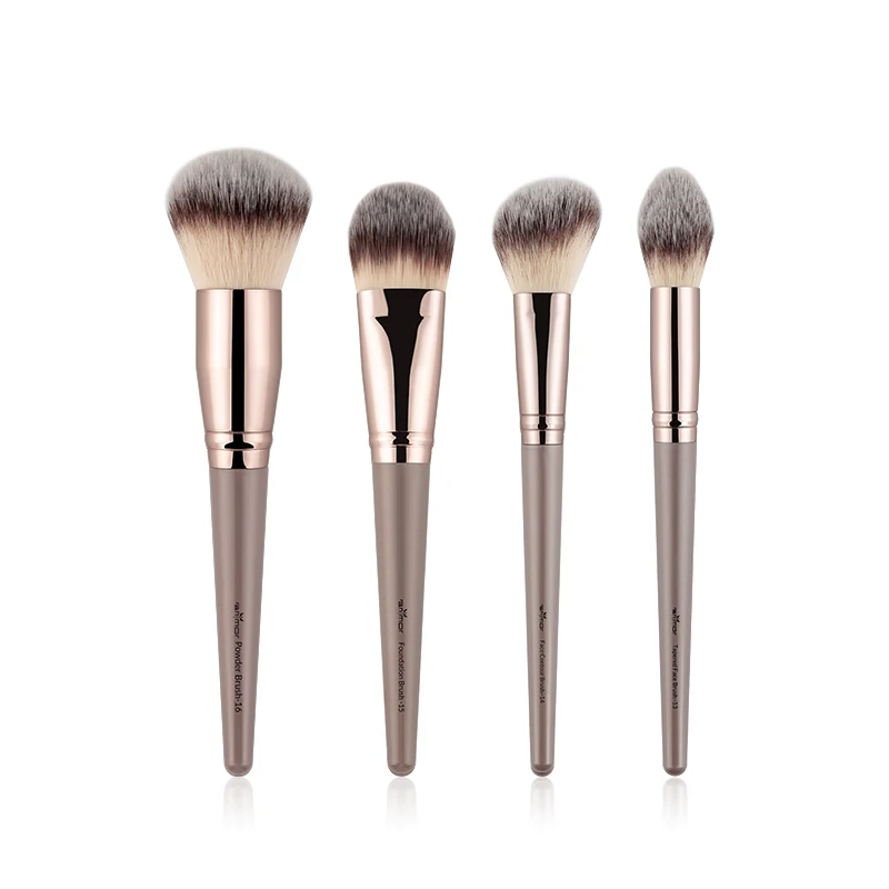 

4Pcs Anmor Makeup Brushes Foundation Powder Contour Blush Highlighting Make Up Brush Set Soft Hair Facial Cosmetic Tool Kit