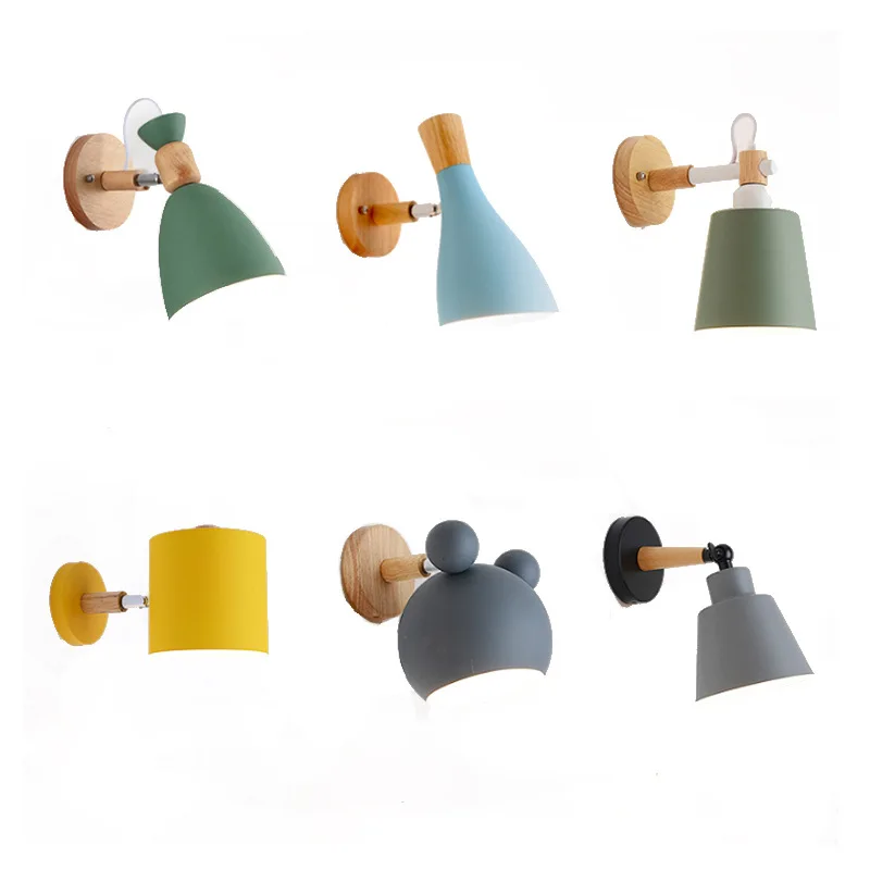 Светодиодный настенный светильник в скандинавском стиле 220 В E27 прикроватный