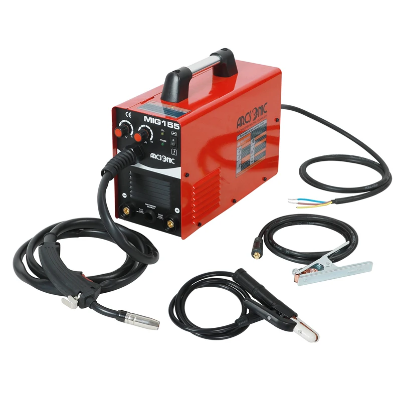 IGBT 220V ARCSONIC MIG155 MMA/MIG/флюсовая проволока/сварочный аппарат для цельной проволоки Портативный Плазменный сварочный аппарат