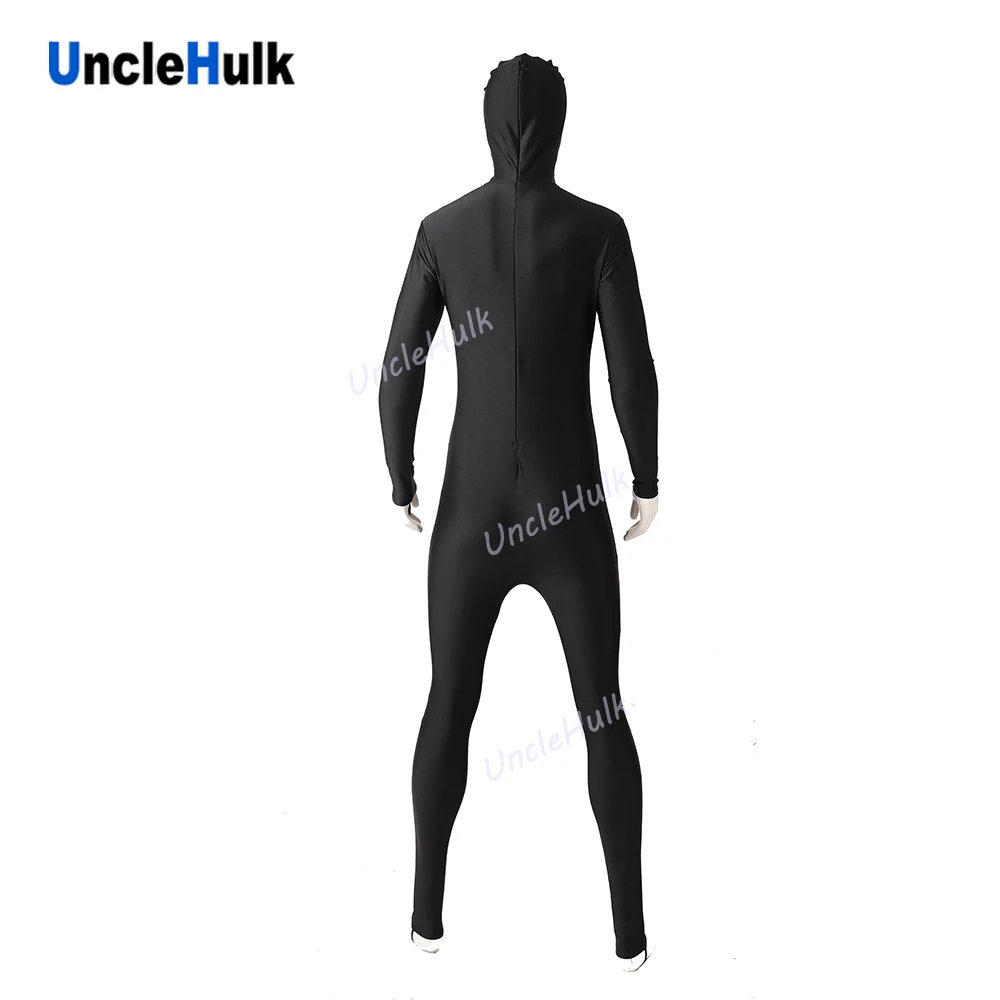 Комбинезон из черного спандекса с открытым лицом | Тематическая одежда и