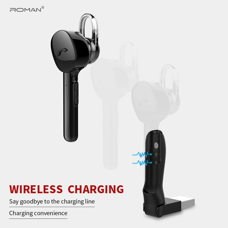 Roman 905 беспроводные Bluetooth наушники мини бизнес портативные с микрофоном для xiaomi