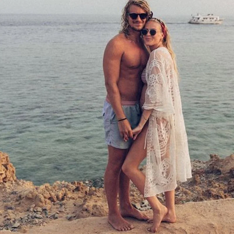 Новинка кружевное вязаное крючком пляжное бикини накидка летний купальник с