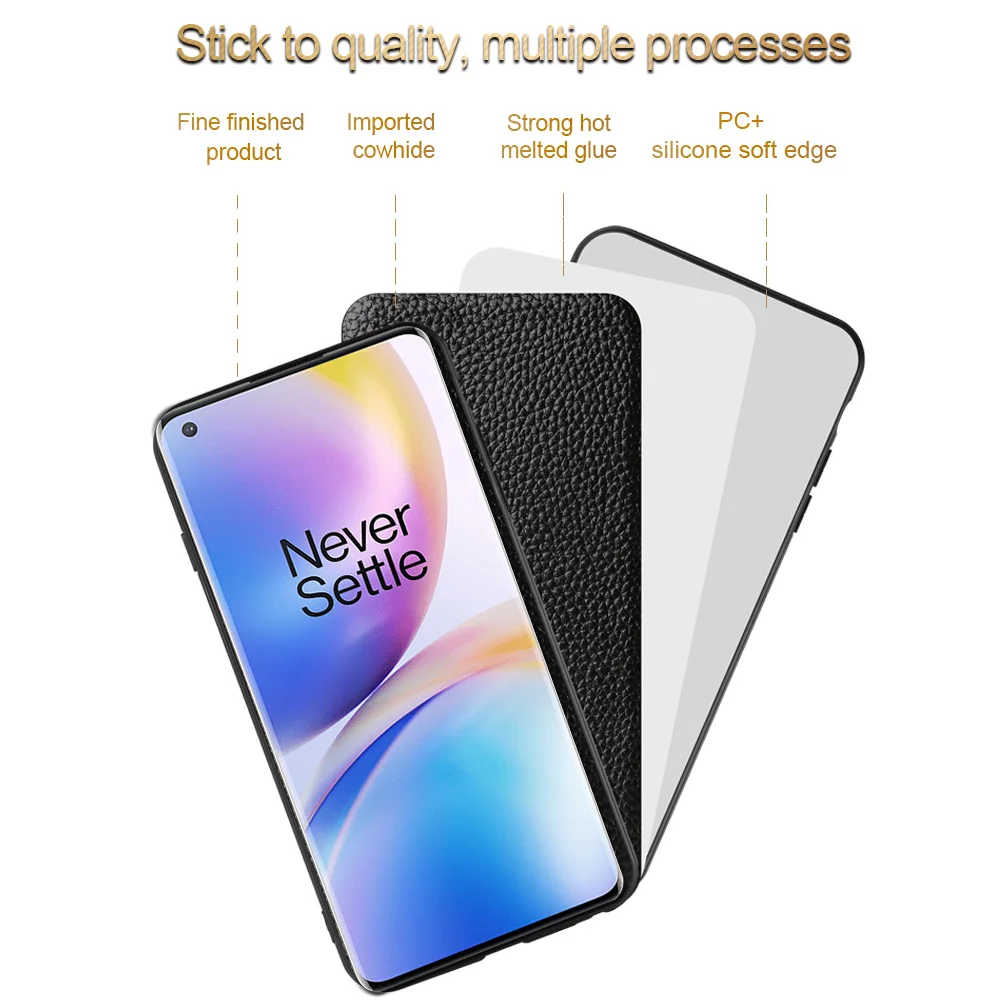 Чехол из натуральной зернистой кожи для телефона Oneplus 8 Pro 8T Nord 2 N10 N200 CE 7 6T 6 7T 5 9 9R