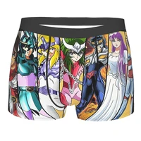 knights of the zodiac anime saint seiya characters vintage underpants homme panties mens underwear shorts boxer briefs