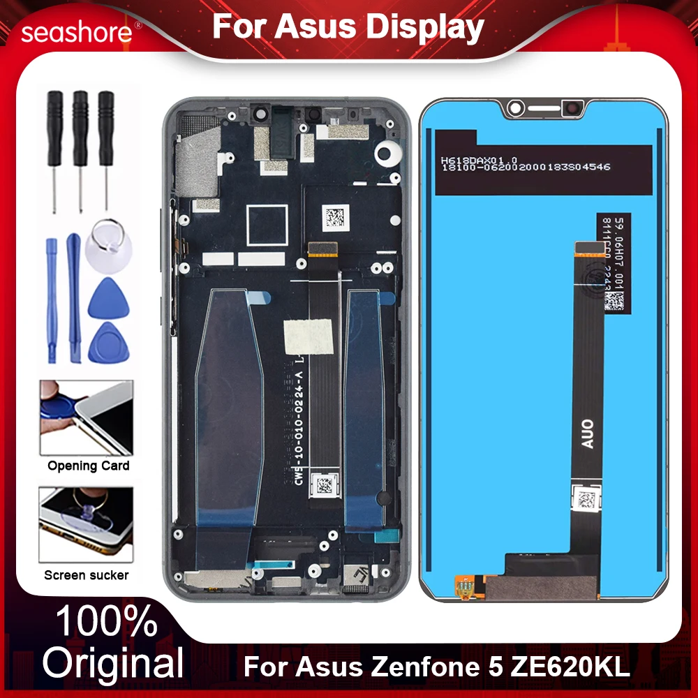 Pantalla t&aacute;ctil Original para Asus Zenfone 5 ZE620KL, piezas de repuesto de digitalizador, LCD, X00QD-0