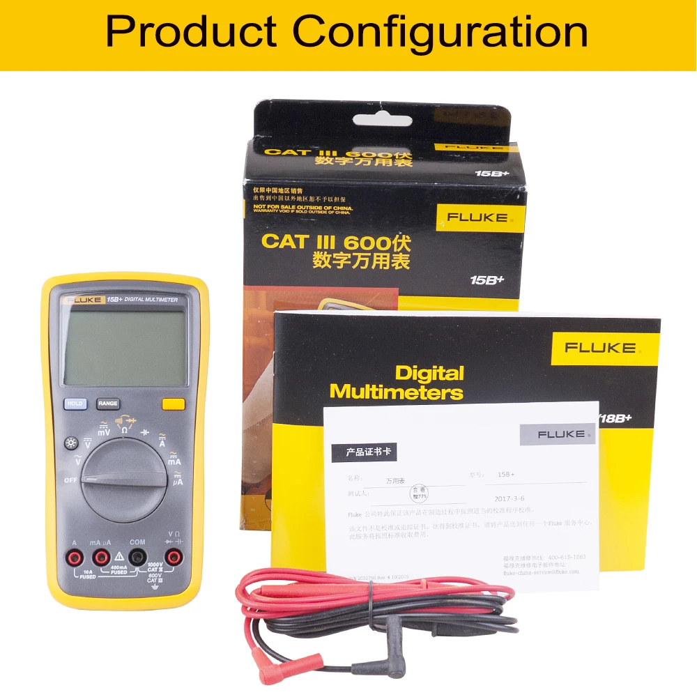 

Fluke 15B+ Plus Auto Range Digital Probe Multimeter Meter Free shipping DE shipping