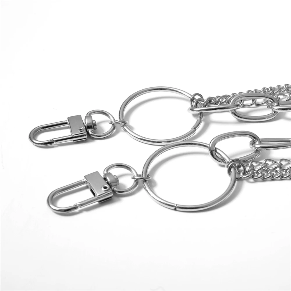 Металлическая цепочка для брюк в стиле панк 1/3 слоя кошелек ключей пояс на