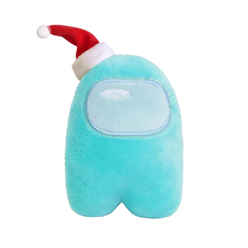 

24colors Among Us plush Toys with christmas Hat 11cm with voice Dolls Chirldren Aciton Figure Mode Among Us Plushie kids toys