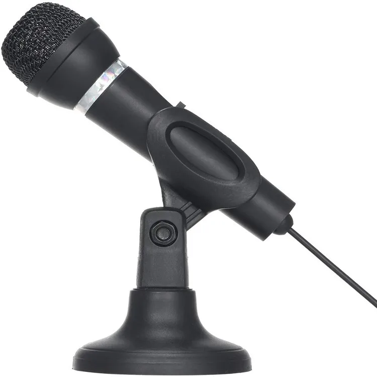 

USB Desktop Computer Microphone Sound Card Karaoke Recording Game Live Switch Wired Microphone Capacitance