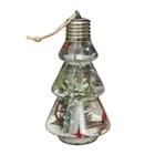 Светодиодный ночник на солнечной батарее, стеклянный шар с трещинами, светильник для желаний, уличный садовый Рождественский декоративный светильник для елки (без стеклянной лодки)