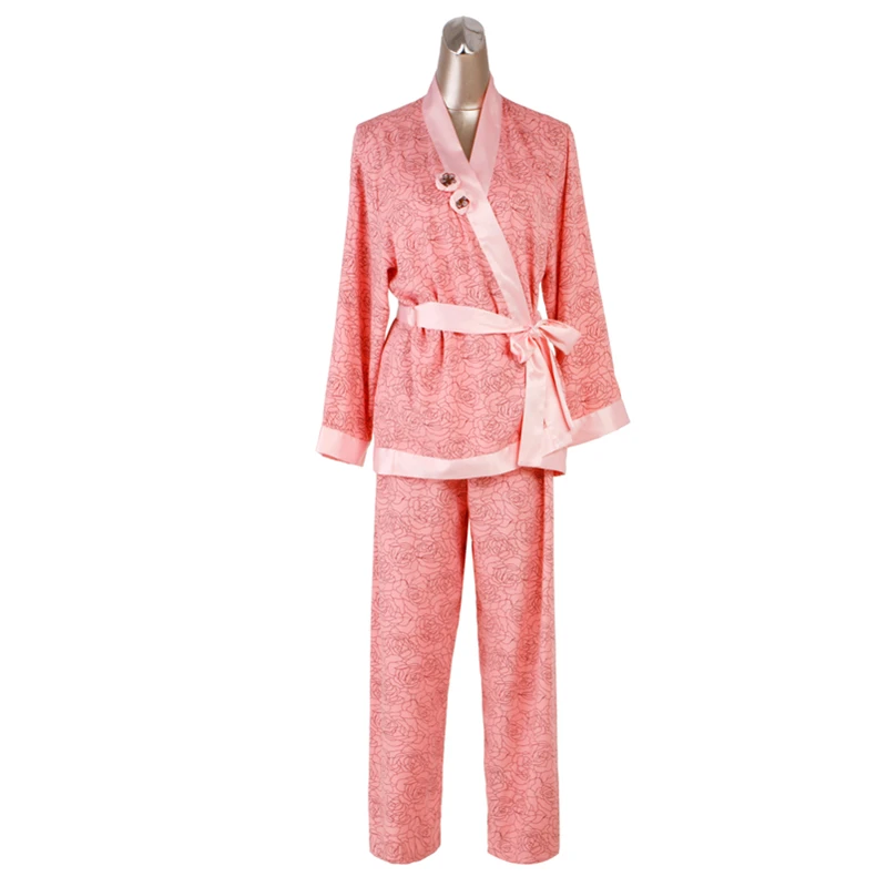Комплект пижамный женский из 3 предметов кимоно хлопка и сатина мягкая Пижама
