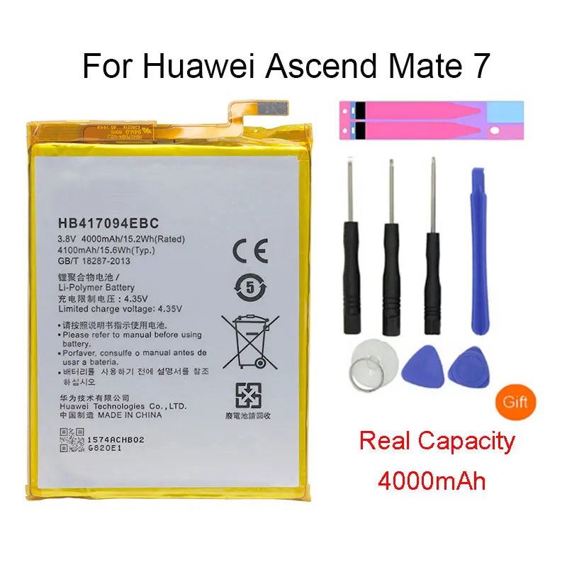 Оригинальный сменный аккумулятор для телефона HB417094EBC huawei Ascend mate 7 MT7 TL00 TL10 UL00 CL00