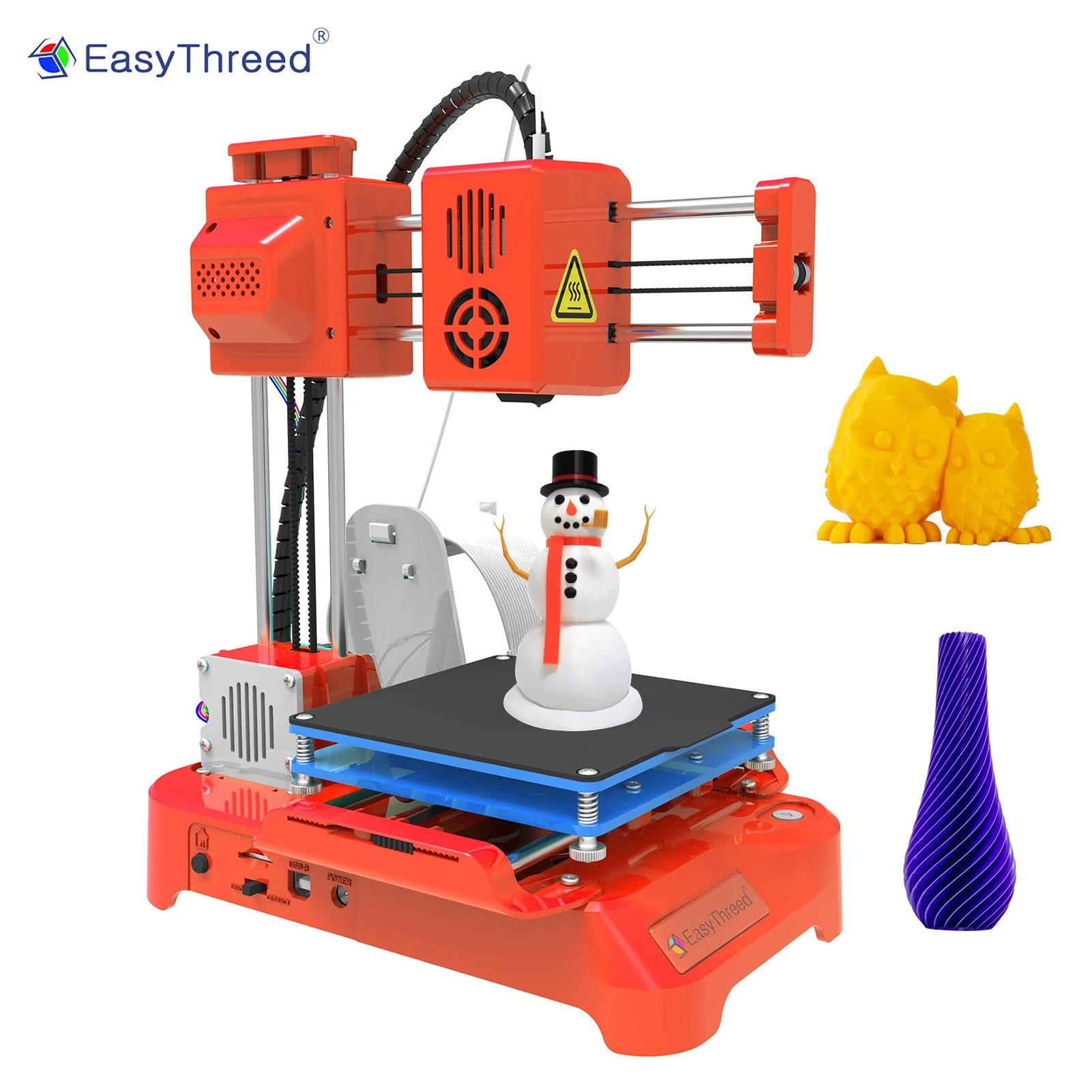 EasyThreed K7 мини настольный 3D принтер 100x100x100 мм без подогреваемой платформы с одной