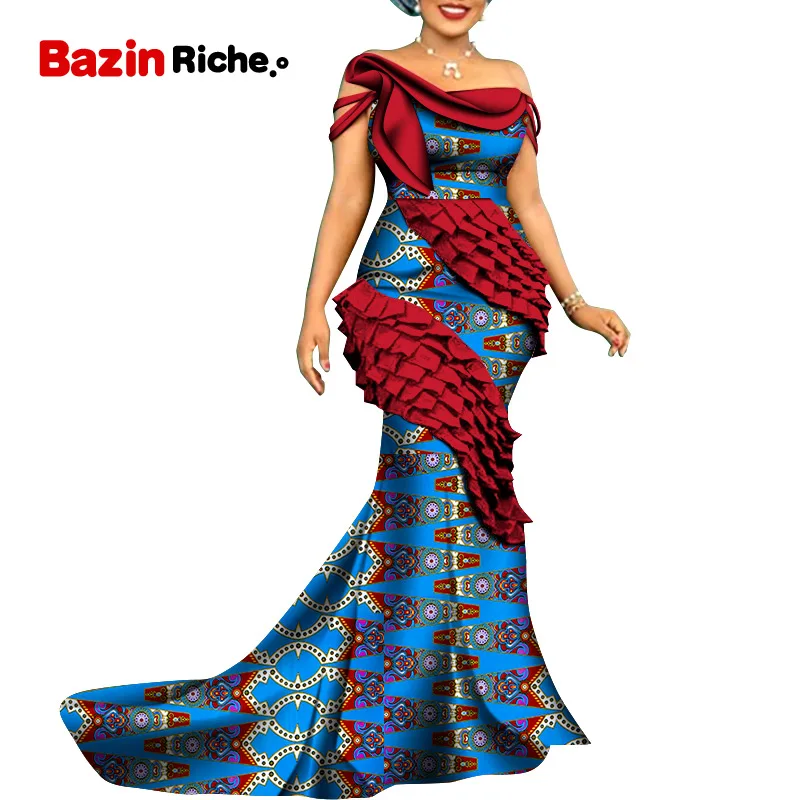 African Print Dresses Women Party WY8806
