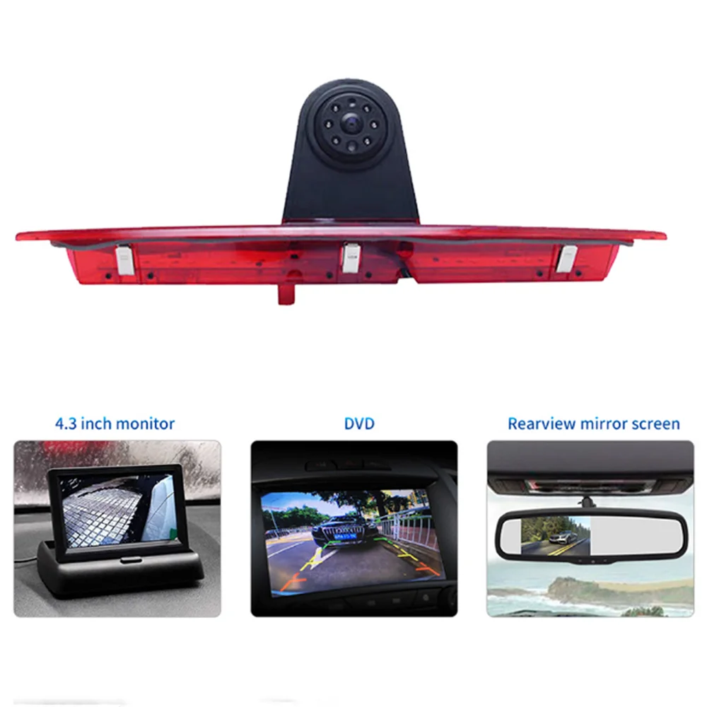 $209.09 Car Brake LED Light Backup Camera For Ford Transit Van 2015-2020 Parking Reverse Camera +7''Monitor Night Vision Guide Line IR