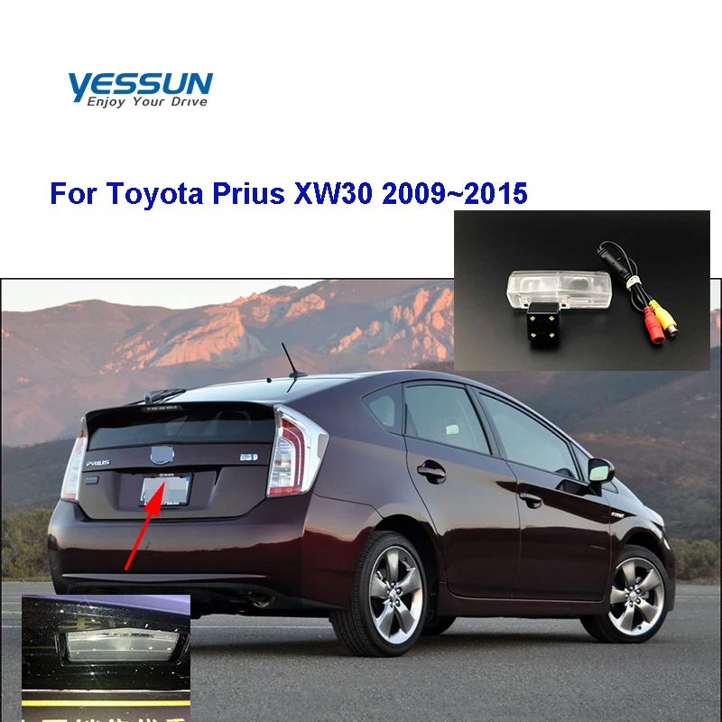 Yessun HD CCD Ночное Видение автомобиль заднего вида Реверсивный для Toyota Prius XW30 2009 ~