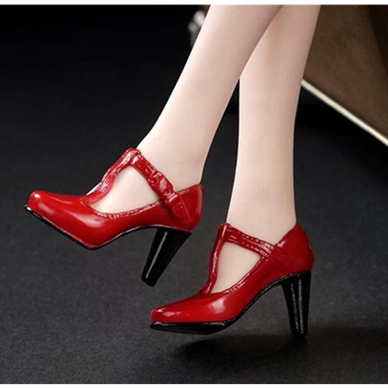 

1/6 Female High-Heel Shoes Model without feet Red/Black/Grey for HT PH Body Figures