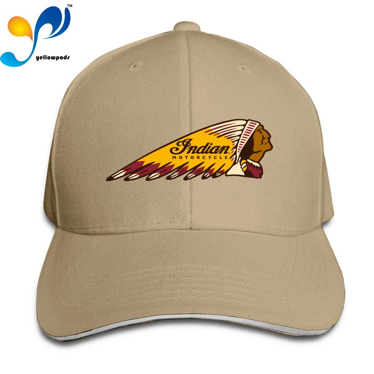 

Indian Men's Baseball Cap Sun Hats Motorcycle logo Quick Dry Breathable Men Hat Bone Trucker Cap