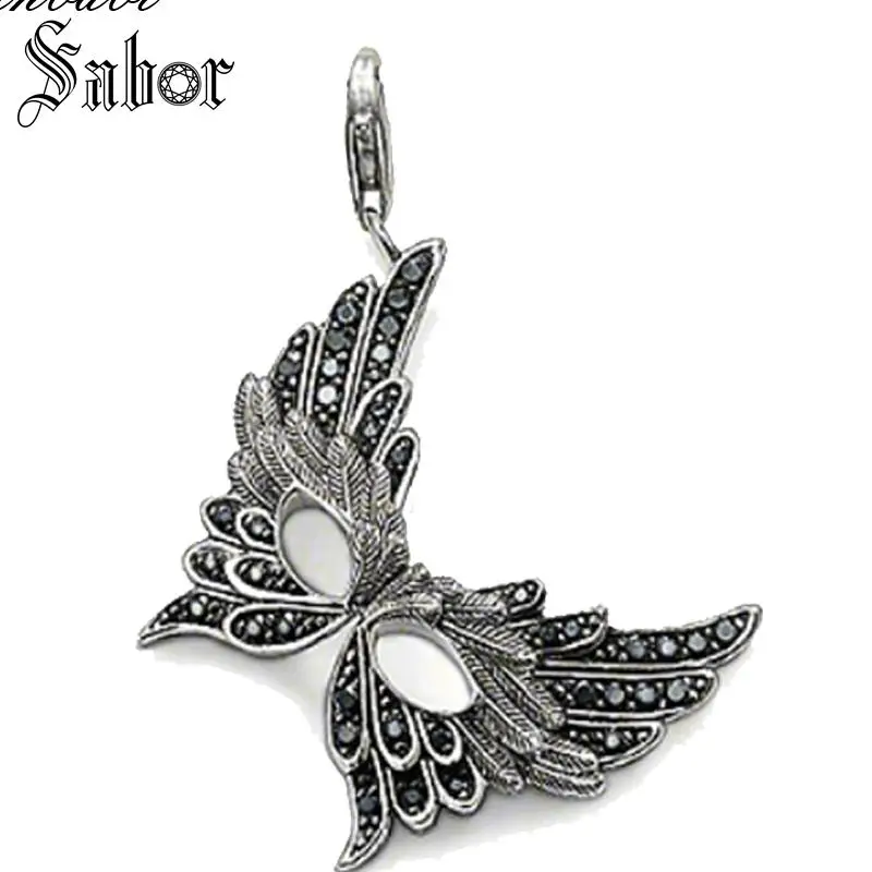 Женская подвеска с черной маской и фианитом модные цепочки для ключей ювелирные