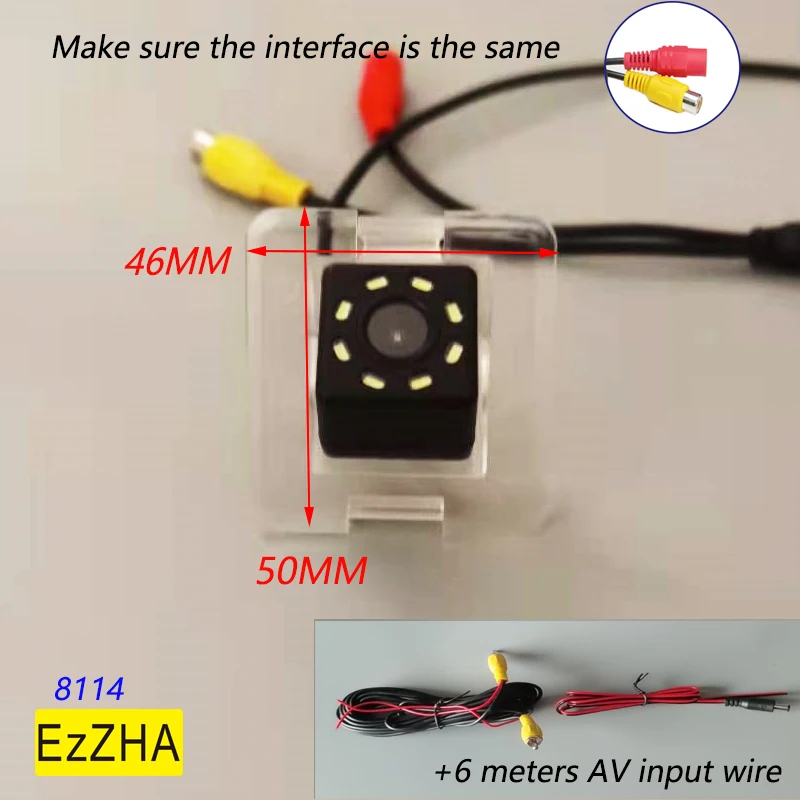 

HD CCD 120 Degree 4 8 12 Led Lens Vehicle Rear View Camera For Mercedes-Benz GLK 2012 2013 Car Wireless Dynamic/Fixed trajectory