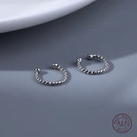 925 sterling silver simple twist weaving ear bone clip women fashion elegant anniversary jewelry no pierced earrings