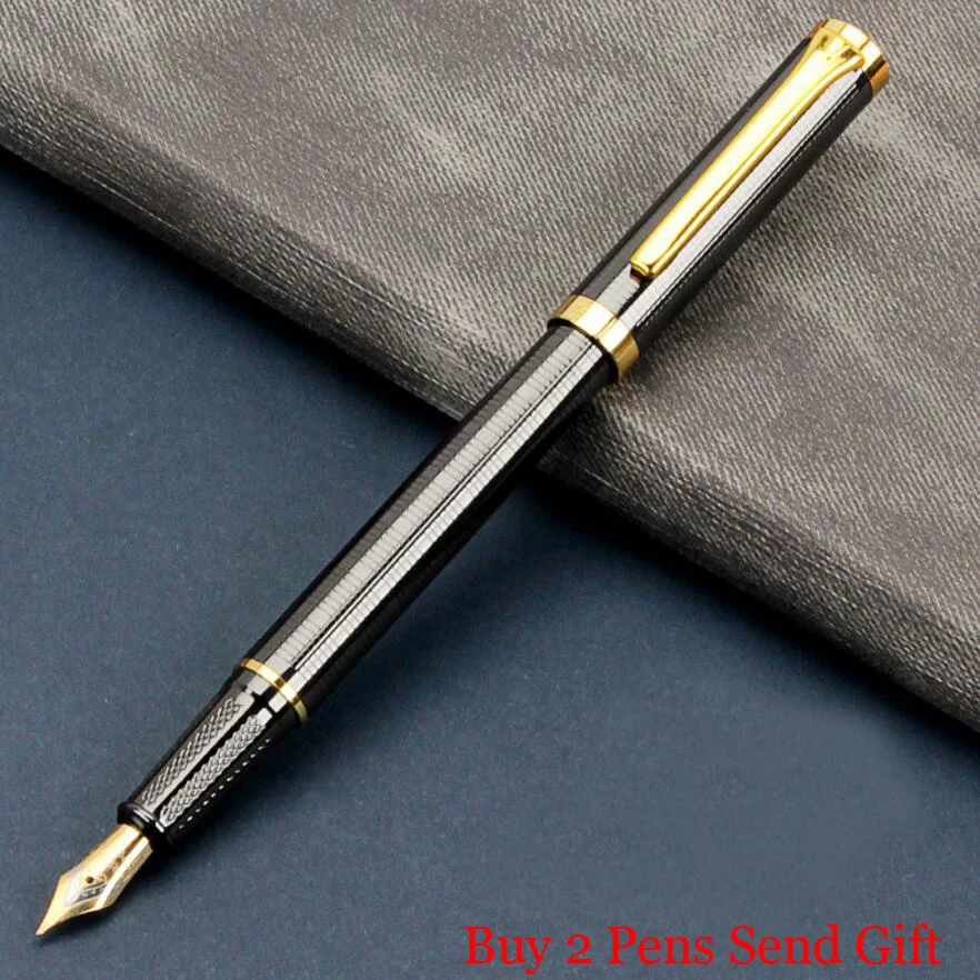 

High Quality Fashion Design Full Metal Luxury Gift Writing Ink Fountain Pen Business Men Signature Pen Buy 2 Send Gift