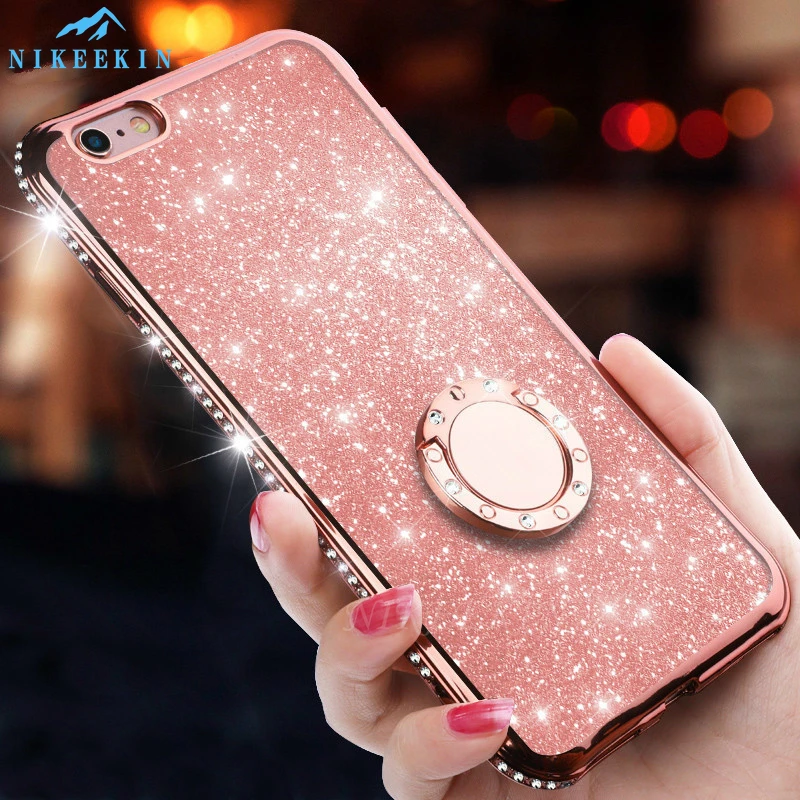 Кольцевой чехол для Huawei Nova 5T 5 5i Pro 3 3E 3i 4E Блестящий блестящий 7 5G 7i 6 SE 2i 2Lite
