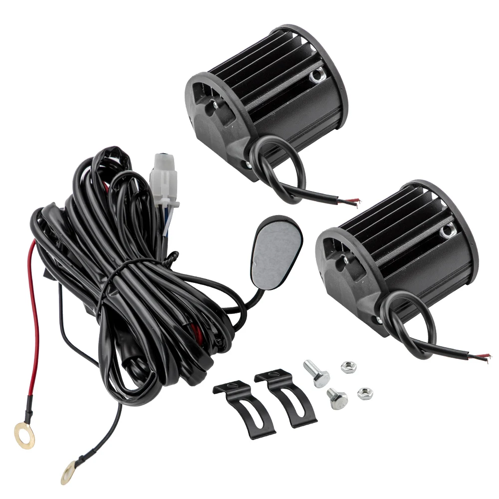 

1 PAIR 4inch LED Work Light Bar 4WD Offroad SPOT Pods Fog For ATV SUV Driving Lamp+ Wire
