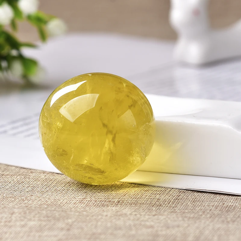 1 шт. натуральный розовый кварц цитрин шарик 30 мм энергии исцеления