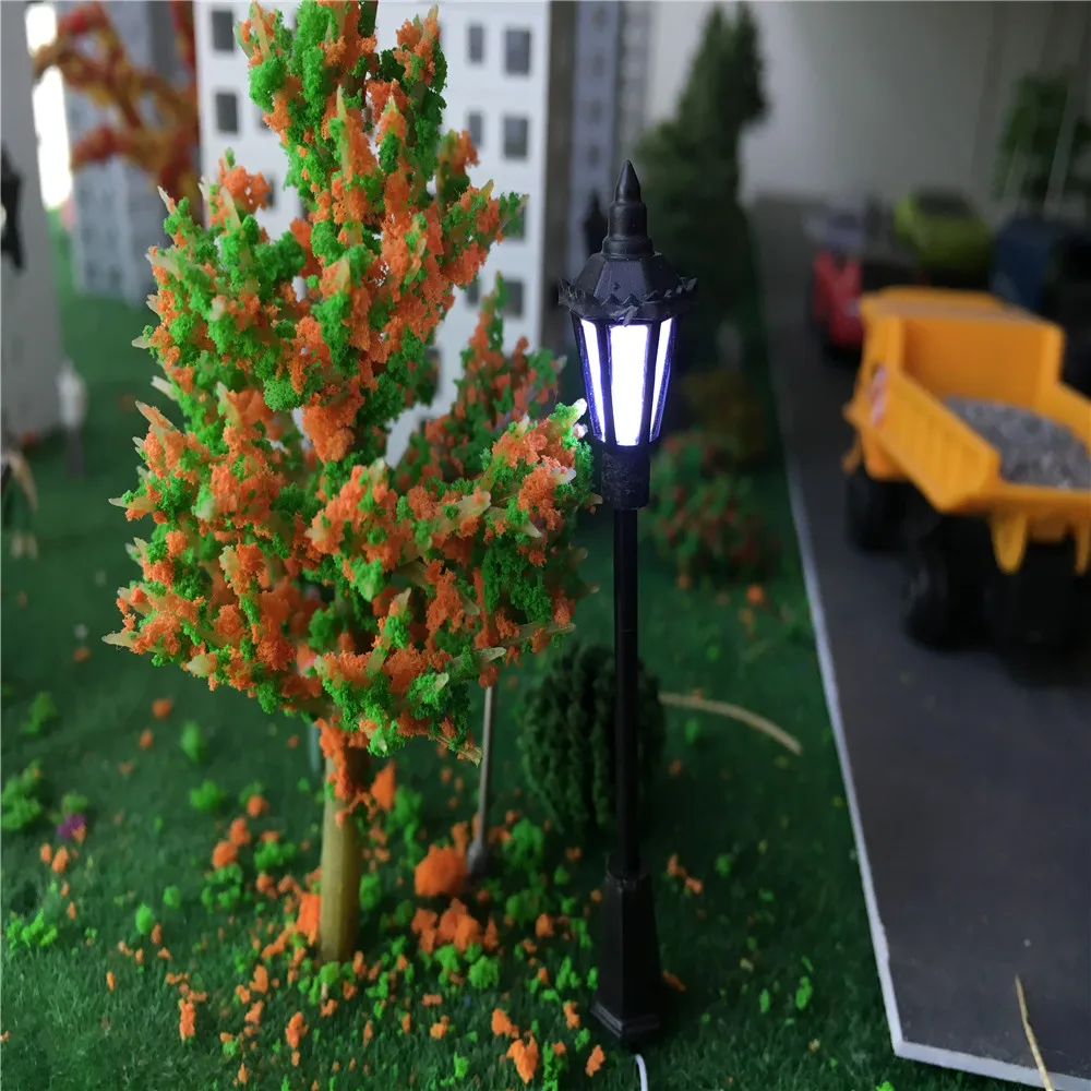 30 шт. 3В 7 см уличный фонарный столб Модель поезда Макет светодиодный Хо ОО весы