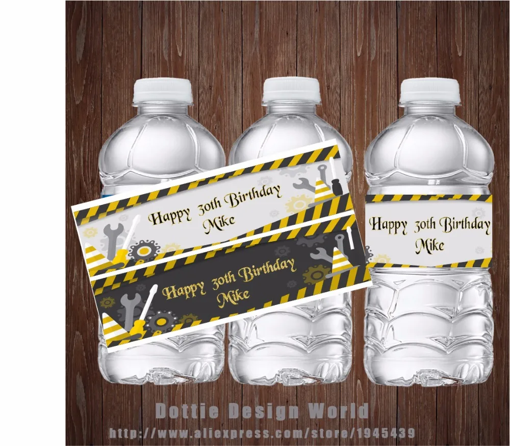 20 шт./лот Индивидуальная конструкция вечерние этикетки на бутылки для вина день