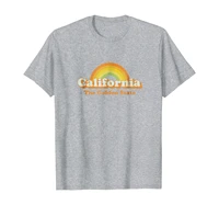 retro california t shirt vintage 70s rainbow tee design