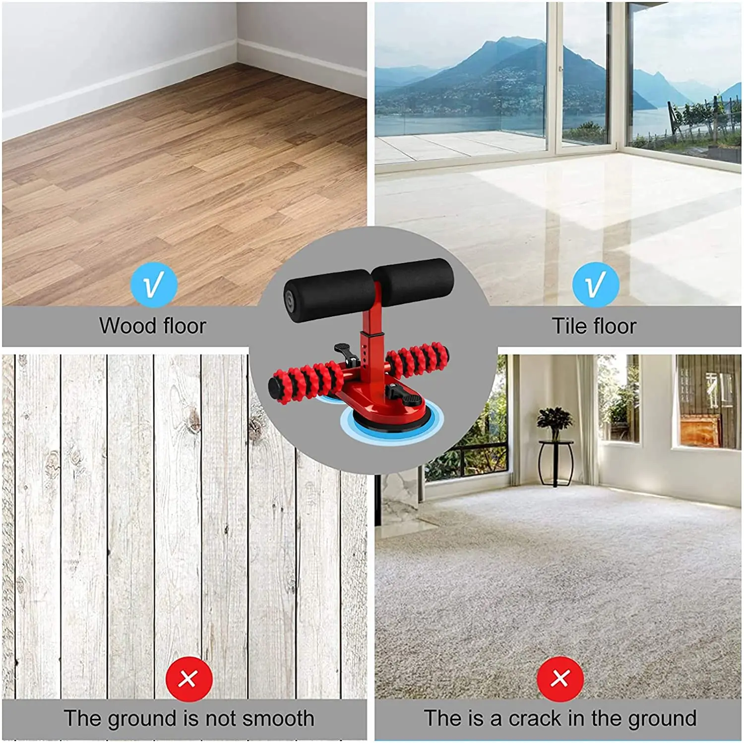 

MultiFunction Fitness Equipment Double Suction Cup Portable Health Abdominal Device For Men Women Home Gym