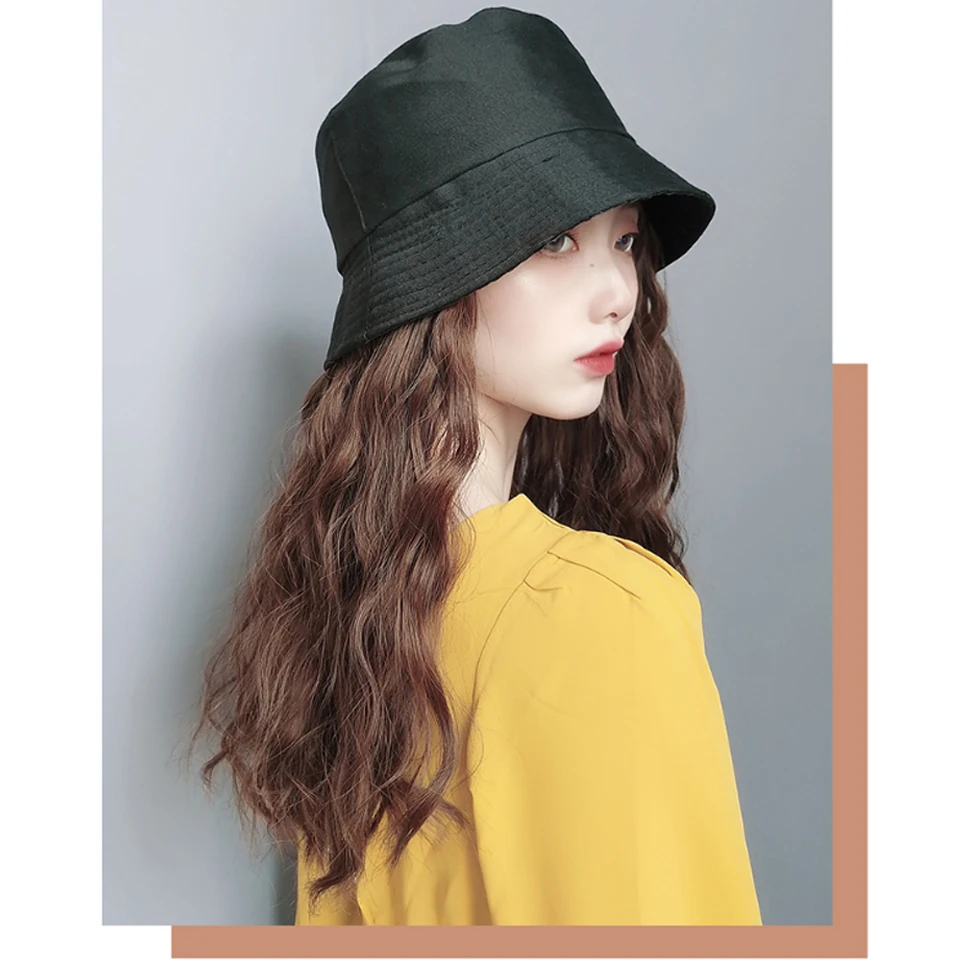 Парики из синтетических волос средней длины HUAYA парики шляпы для наращивания