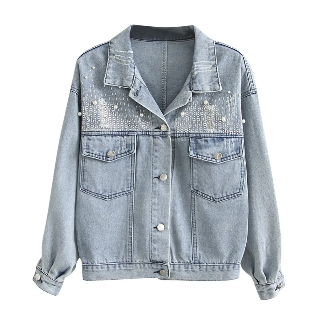 Зимние пальто женские куртки свободные винтажные потертые ветровки джинсовая