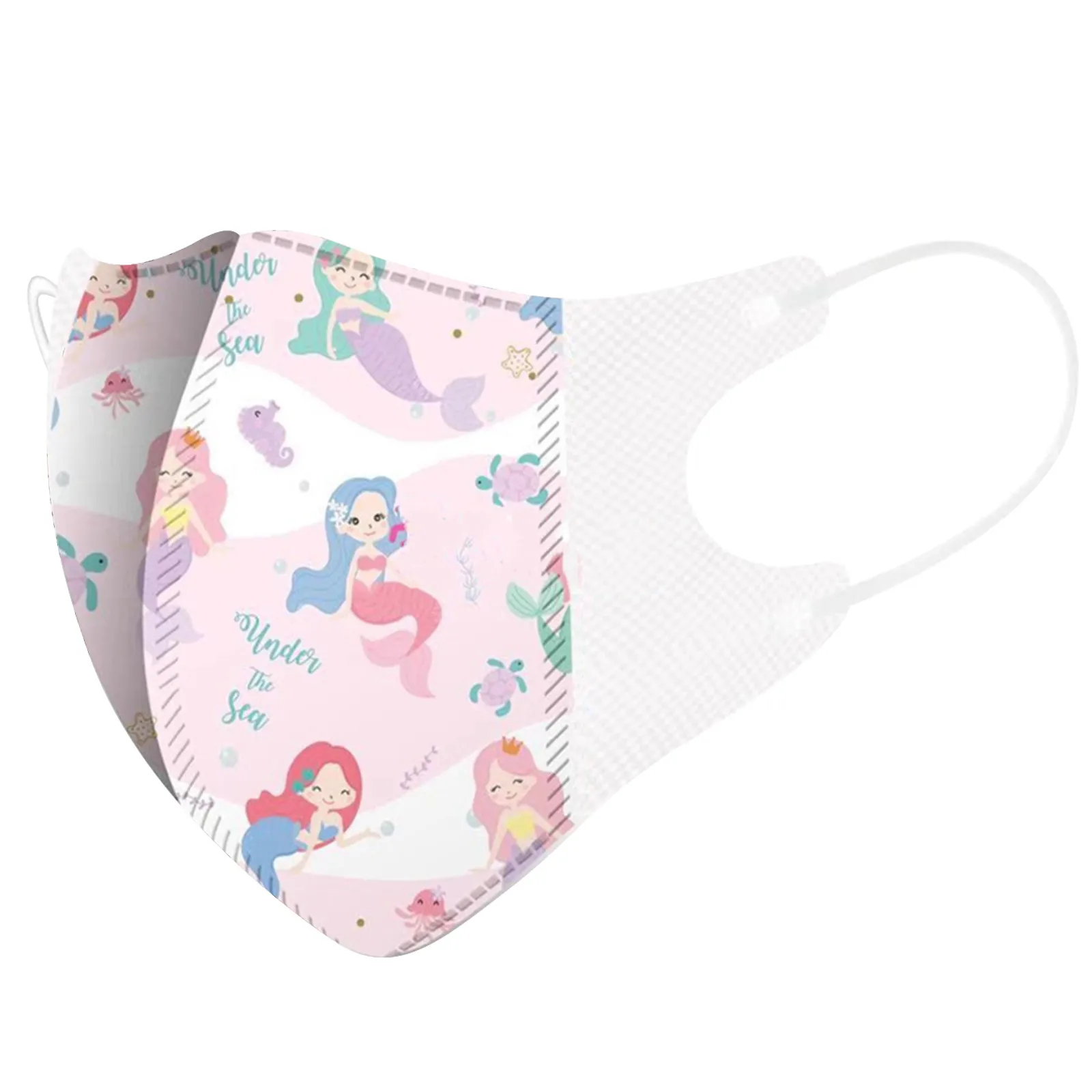 

50pc Cartoon Masks For Kids Girls Protec Mouth Face Breathable Earloop Bandage Facemask Anti-dust Kawaii Masque Maska