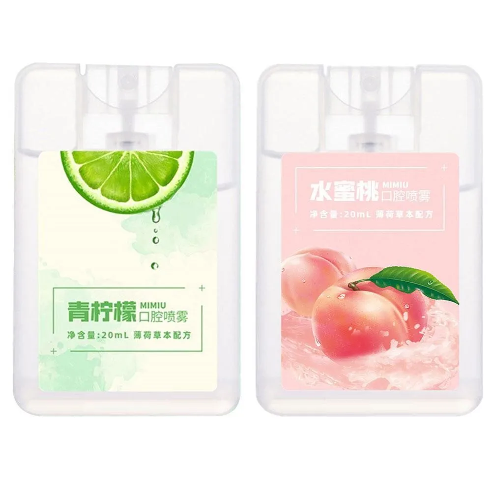 

20ml Breath Freshener Spray Peach Lemon Oral Odor Halitosis Spray Refresher Oral Treatment Care Liquid Treatment Oral S9A6