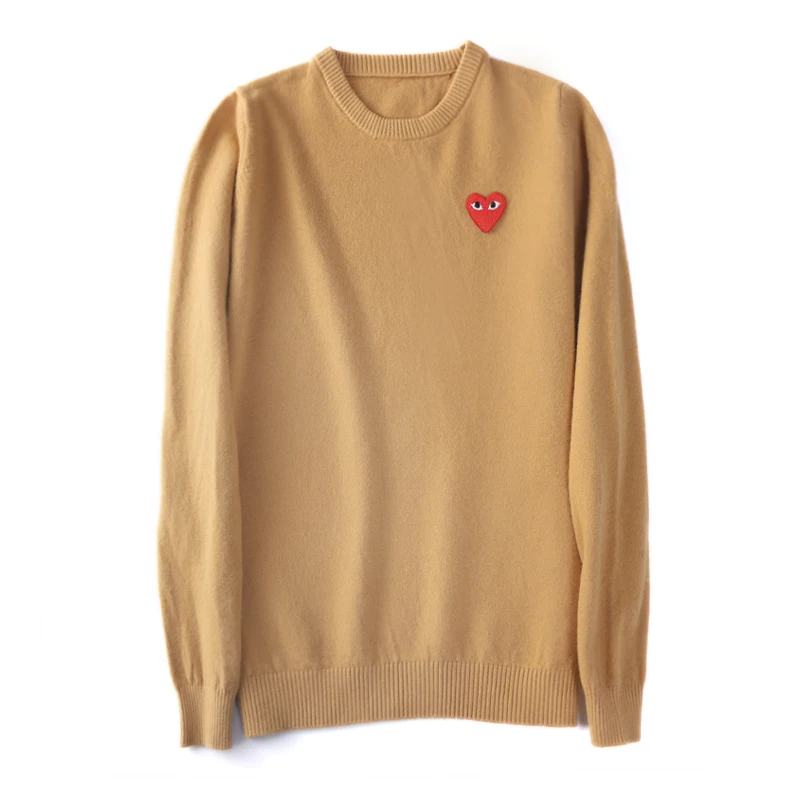 

Fashion Long Sleeve Cashmere sweater Men Pullover Casual Embroidery Love-Heart Cashmere sweater Pullover Casual Men