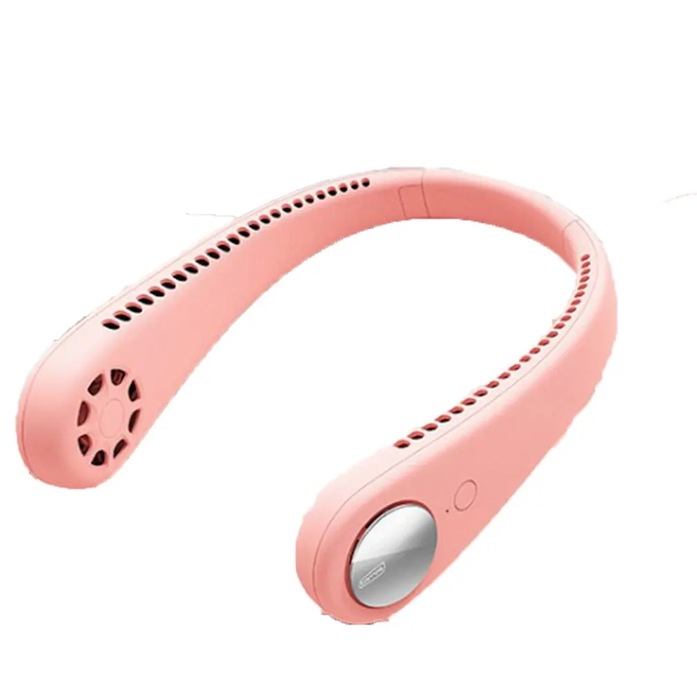 Портативный мини вентилятор с лямкой на шее USB перезаряжаемая Обложка для спорта