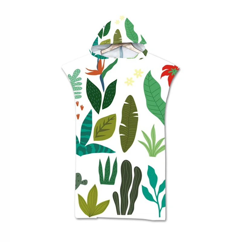 

New Marine geometry Towel Adult Microfiber Dressing Robe Hooded Bath Towel Swimming Surfing Beachwear