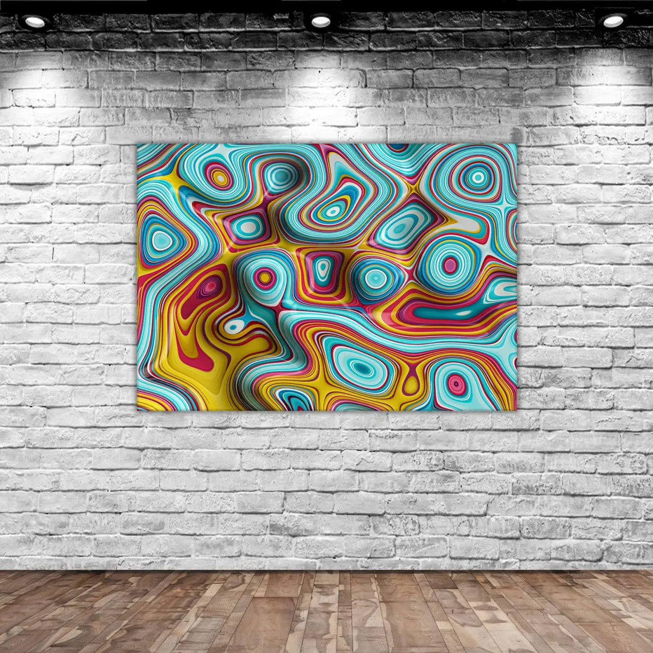 

BK Home Three-Dimensional Abstract Wavy Lines Design Canvas Table 50x70cm-2 Modern Convenient Reliable Decoration Gift