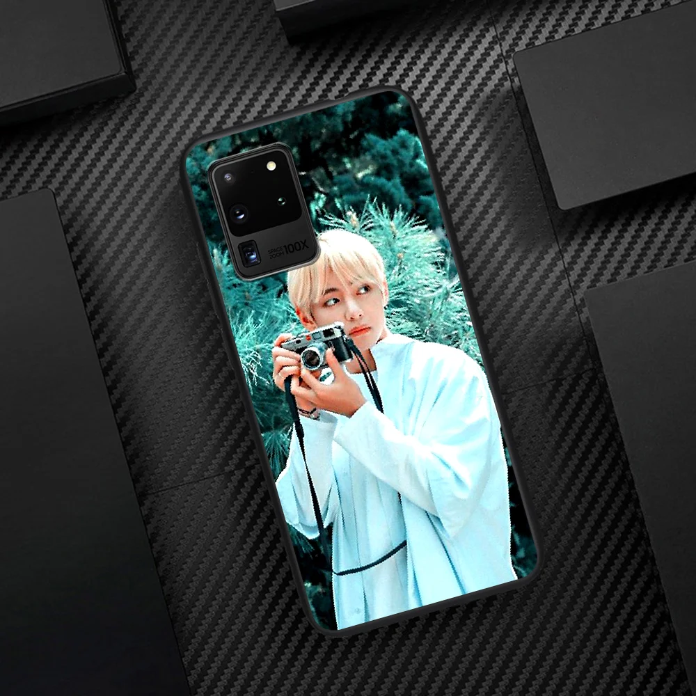 

Bangtan Boys Kim Tae Hyung Phone Case Cover Hull For Samsung Galaxy S 6 7 8 9 10 e 20 Edge Note 8 9 10 Plus black Back Silicone