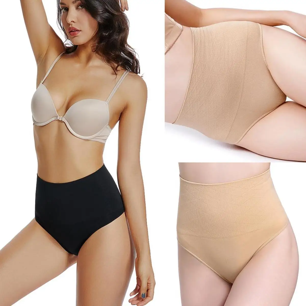 Женские трусики с высокой талией облегающее бесшовное нижнее белье