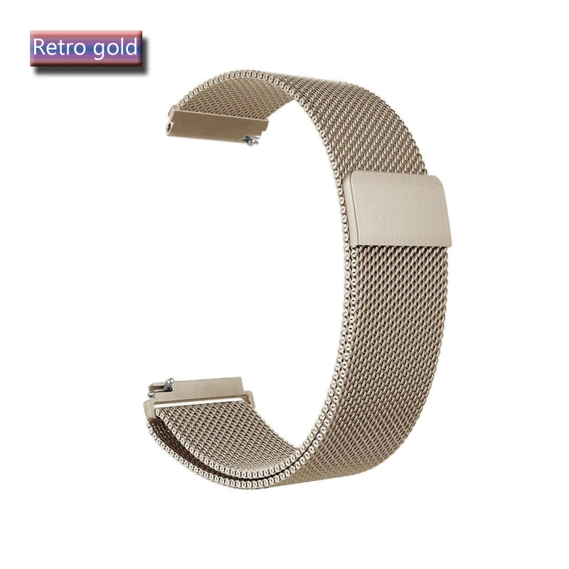 magnetic Retro gold Металлический Ремешок Для huawei watch gt 2 Ремешок Браслет для huawei honor магический ремешок из нержавеющей стали браслет часы GT ремень - Цвет: magnetic Retro gold